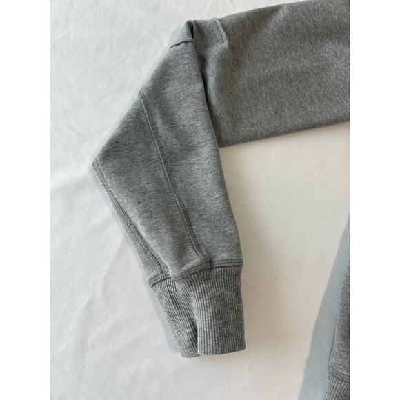 Lululemon Scuba Cotton Full Zip Up Hooded Jacket Grey Yellow Floral Size Small 6 - Picture 9 of 14